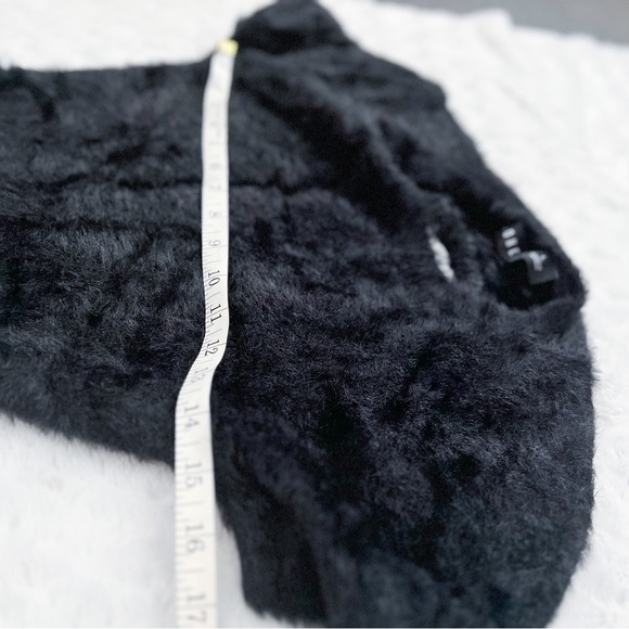 LIONESS Westside Backless Furry Mini Dress Black - Picture 14 of 15